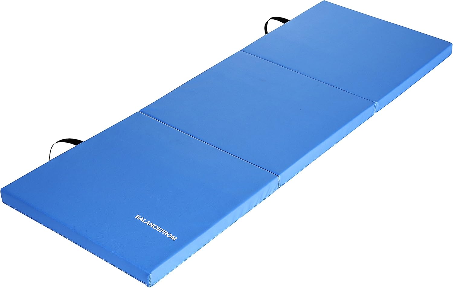 BalanceFrom 2" Thick Tri-Fold Folding Exercise Mat with Carrying Handles for MMA, Gymnastics and Home Gym Protective Flooring (Blue) : Sports & Outdoors