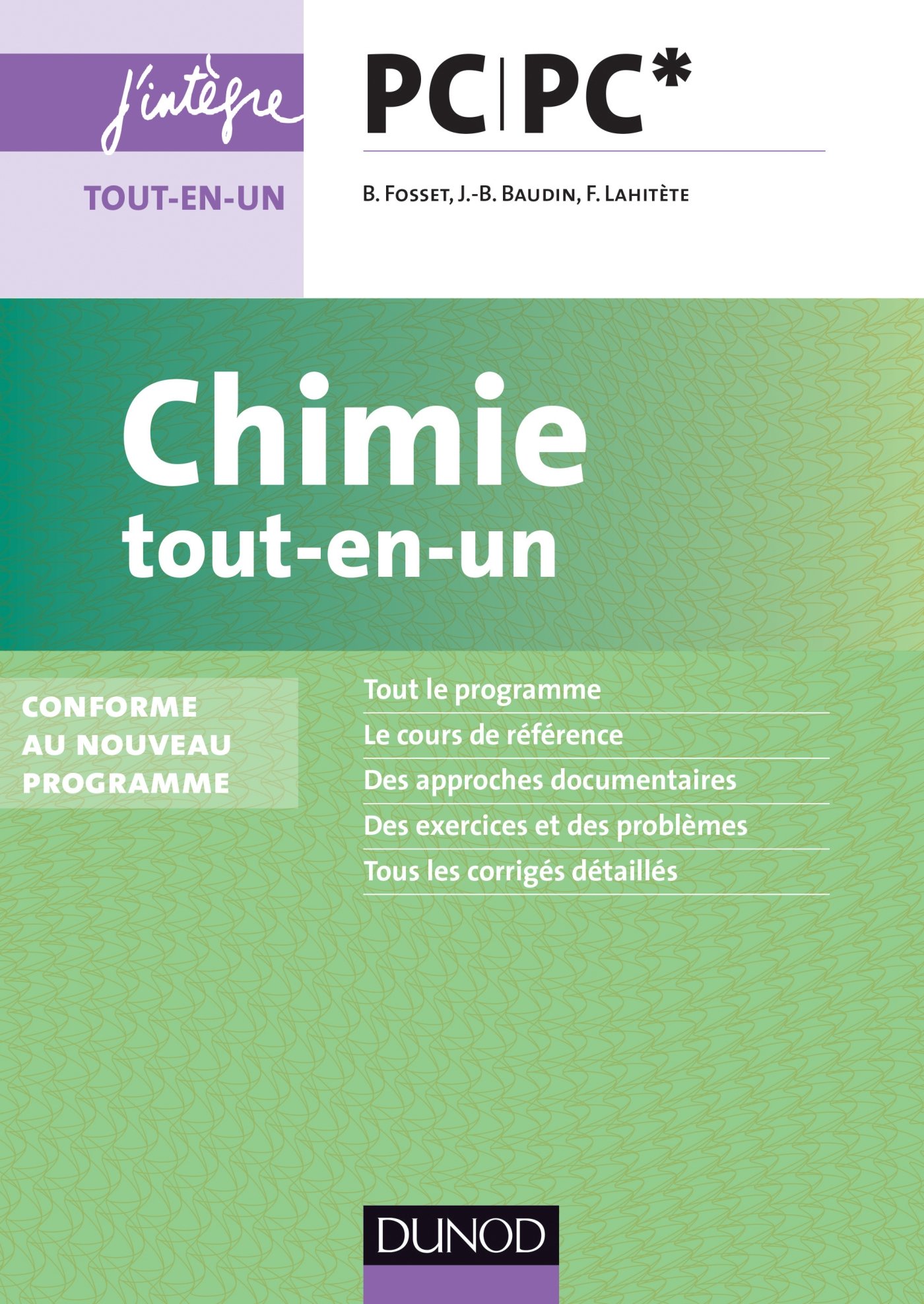 Chimie Tout En Un Pc Pc 2e Ed Nouveau Programme 14 Nouveau Programme 14 J Integre Fosset Bruno Baudin Jean Bernard Lahitete Frederic Amazon Com Books