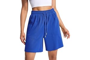 AURIVIZ Womens Cotton Sweat Shorts Casual Summer Short Loose Drawstring Lounge Running Athletic Shorts with Pockets