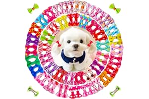 Mruq pet 80pcs Dog Bows Clips, Bulk Cute Mini Pet Small Youkie Dog Hair Bows with Clips, Mix Handmade Puppy Dog Hair Grooming Bows with Metal Alligator Clips for Dog Cat Hair Accessories