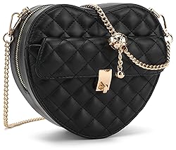 lola mae Heart Shape Satchel Crossbody Purse for