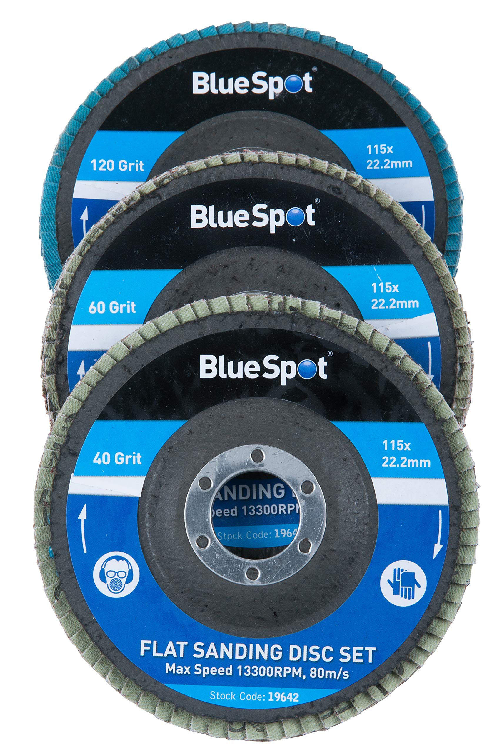 Blue Spot 19642 4 1/2-inch Flat Sanding Disc (3 Pieces)