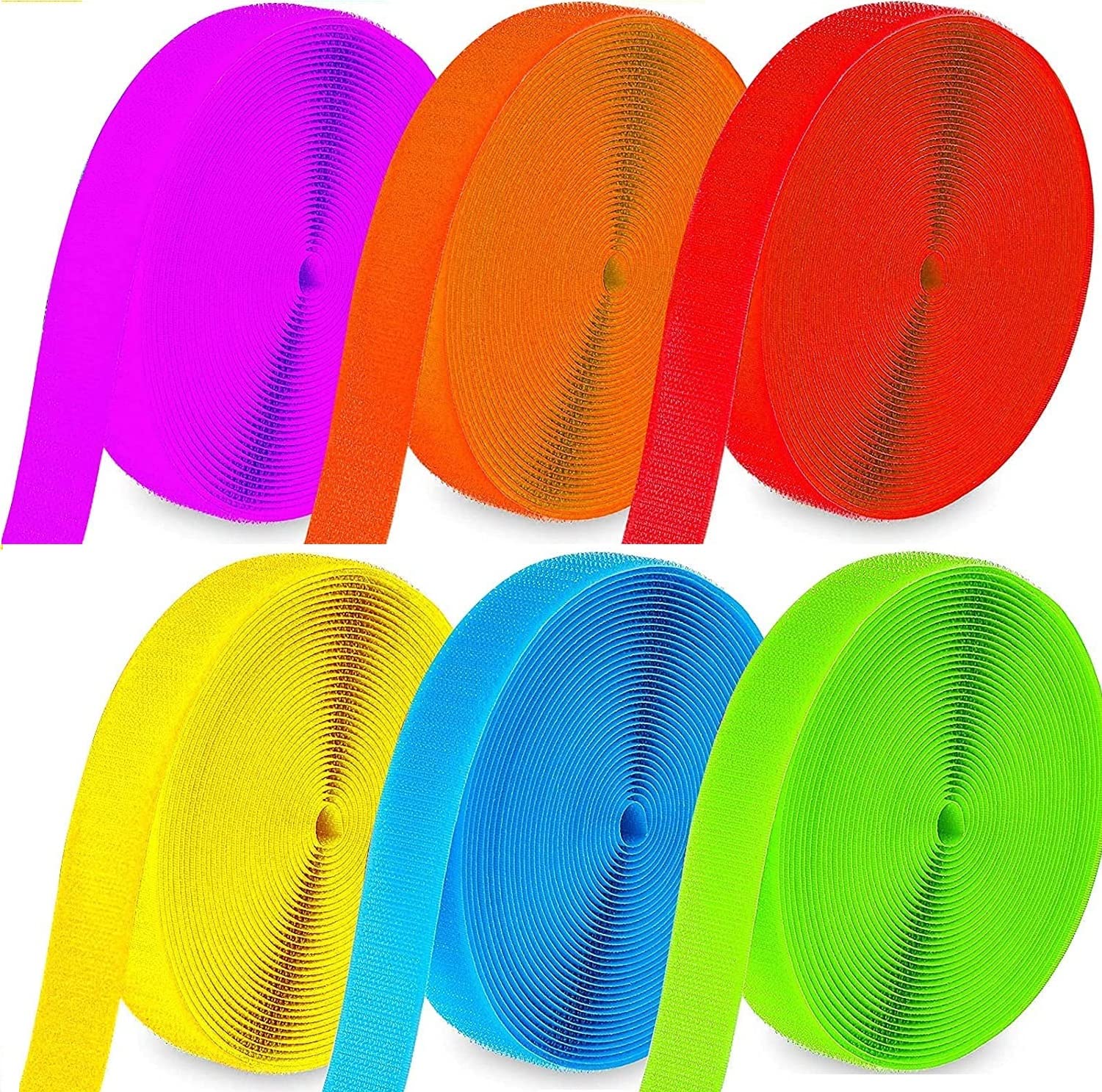 6 Rolls 150 Feets Carpet Marker Strips, Nylon Carpet Strips Desk Markers for Classroom, Teachers, Kindergarten, Social Distancing (6 Colors)