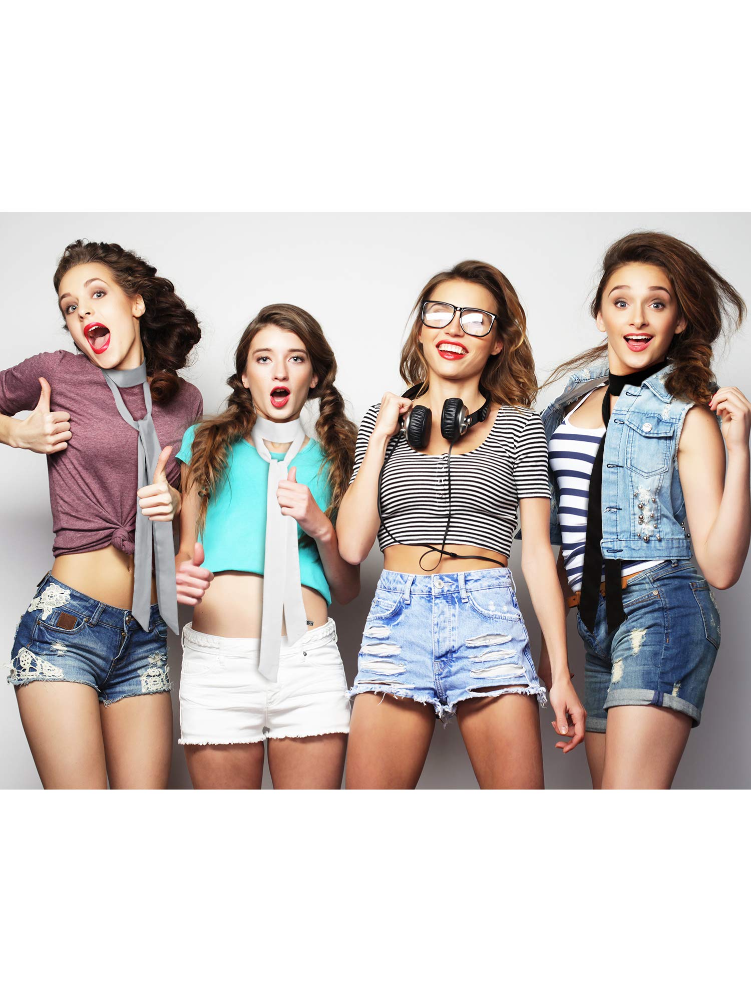 3 Pieces Summer Skinny Scarf Plain Scarves Solid Color Satin Scarf Narrow Scarf Belt Neck Wrist Scarf 3 Pieces Summer Skinny Scarf Plain Scarves Solid Color Satin Scarf Narrow Scarf Belt Neck Wrist Scarf