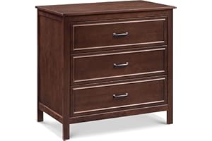 DaVinci Charlie 3 Drawer Dresser - GREENGUARD Gold Certified Small Dresser w/Drawers Chest for Nursery - Bedside Nightstand - Wooden Cabinet for Bedroom, Living Room, Closet - Easy Assembly, Espresso
