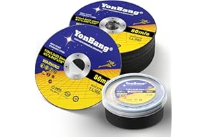 YONBANG Cut Off Wheels 4 1/2 inch 26 Pack Metal and Stainless Steel Cutting Wheels 4.5"x0.045"x7/8" for Angle Grinders Ultra Thin Agressive Metal Cutting