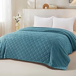 Whale Flotilla Fuzzy Fleece Queen Size Blanket for