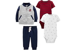 Simple Joys by Carter's Baby Boys' 4-Piece Jacket, Pant, and Bodysuit Set