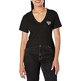 Armani Exchange Womens Collegiate Capsule V Neck Logo Patch Tee