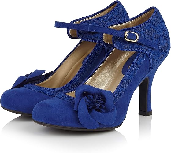 royal blue mary jane heels