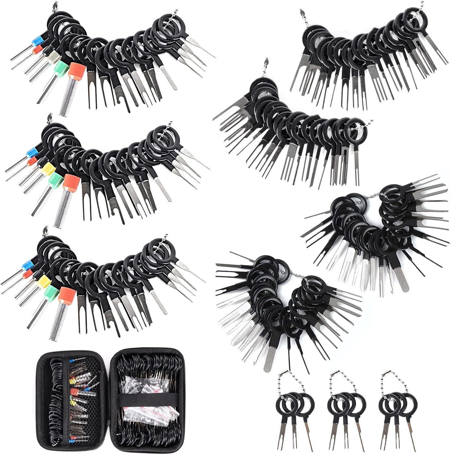 Photo 1 of Terminal Removal Tool Kit 139 Pcs Depinning Tool Electrical Connector Pin Removal Tool Kit Pin Extractor Tool Set Wire Terminal Release Tool for Automotive Car Household Devices