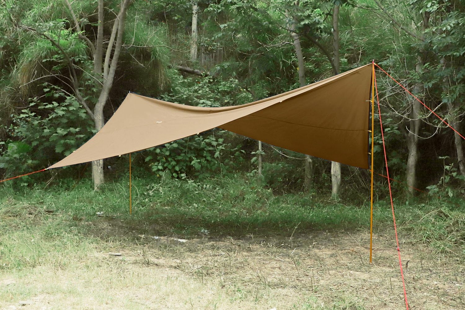 Unigear Bâche Anti-Pluie Hexagonale Imperméable 3000mm - Tarp Camping Avec Piquets Alu Et Cordes | Anti-UV Léger Pour Randonnée Et Voyage