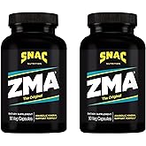 SNAC ZMA The Original Recovery & Sleep Supplement, Promotes Muscle Recovery, Immune Support & Restorative Sleep with Zinc, Magnesium & Vitamin B6, 180 Veggie Capsules (2 Pack of 90 Count)