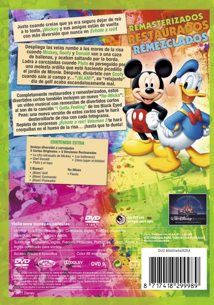 Amazoncom Echate A Reir Con Mickey Vol 3 Import Movie