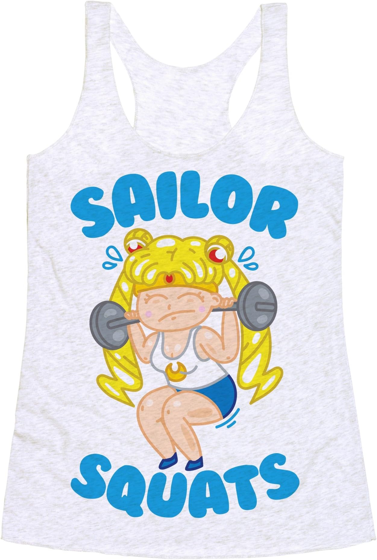 Sailor  Squats Heathered Gray Women's Racerback Tank