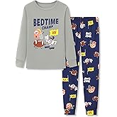 Beezizac Toddler & Little Boys Pajamas Blue Sharks 2-Piece Soft Snug-fit Long Sleeve PJ Set Kid Sleepwear Size 4T-14
