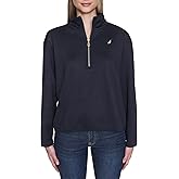Nautica Womens Mockneck Zip Up Fleece Jacket