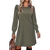 Zeagoo Women Fall Winter Dress Knitted Pullover Dresses