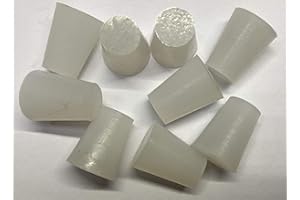 dexierp Protection Force #00 Stopper Plug for 1/2" 17/32" 12-14mm Hole (Pack of 25) Tube Bottle Openning 9/16-12 UNC 9/16-18 UNF M14 Thread Nut Paint Masking Reusable Rubber