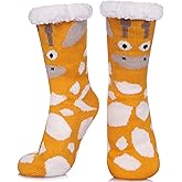 POEATEZO Womens Slipper Socks Soft Warm Fluffy Winter Fleece Lined Sherpa Socks