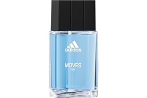 Adidas Moves Him Eau de Toilette 1 fl oz (Pack of 1), Notes of Green Apple, Cedarwood, Musk, Men's Fragrance, Long Lasting, Sporty Fragrance, Travel Size