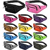 Kajaia 14 Pcs Fanny Pack Bulk 80s 90s Waterproof Crossbody Waist Bag Traveling Running Exercise Waist Pack with Adjustable Belt Holographic Bum Bag for Women Men Travel Rave(Novelty Style,Colorful)