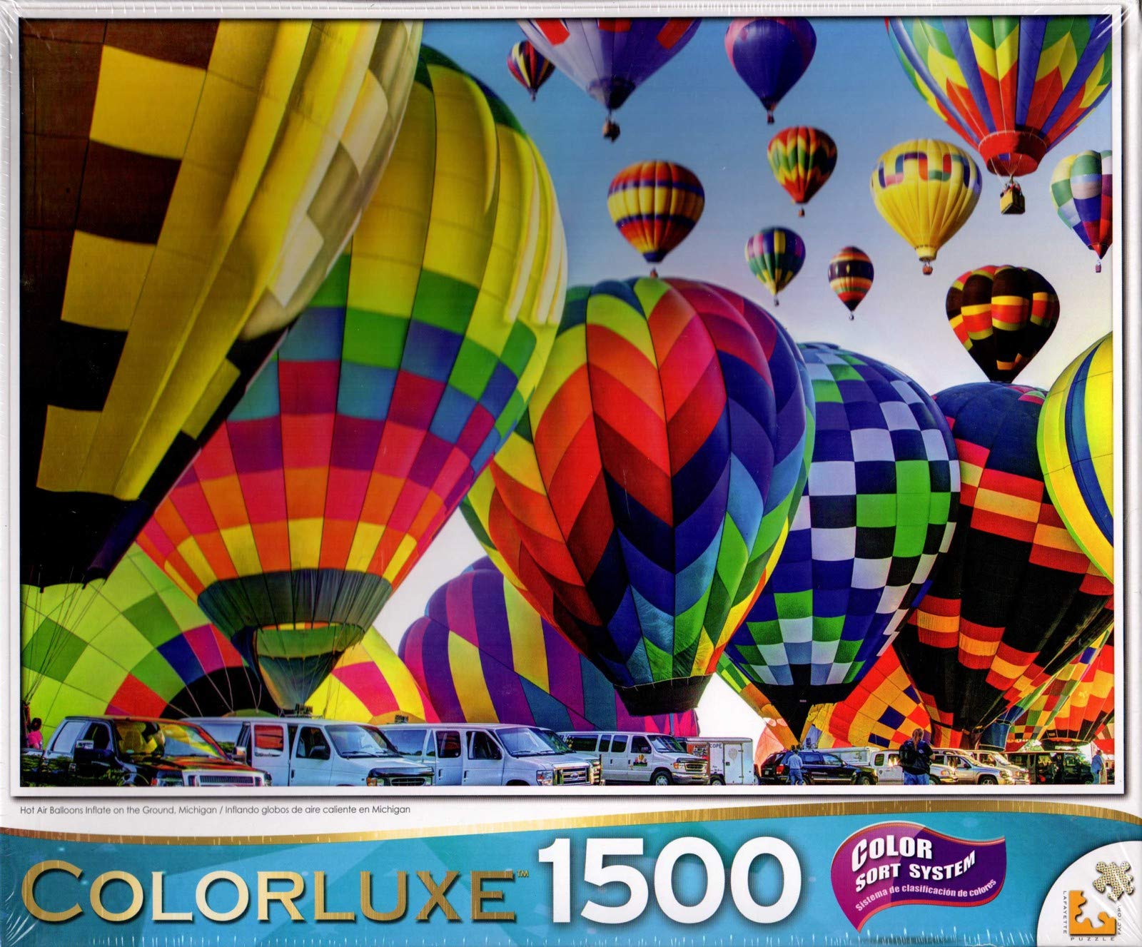 Hot Air Balloons Inflate on the Ground, Michigan 1500 pc Colorluxe Puzzle