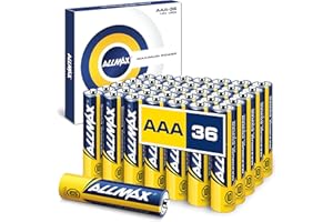 ALLMAX BATTERY Allmax AAA Maximum Power Alkaline Triple A Batteries (36 Count) – Ultra Long-Lasting, Leakproof Design, 10-Year Shelf Life, Maximum Performance (1.5V)