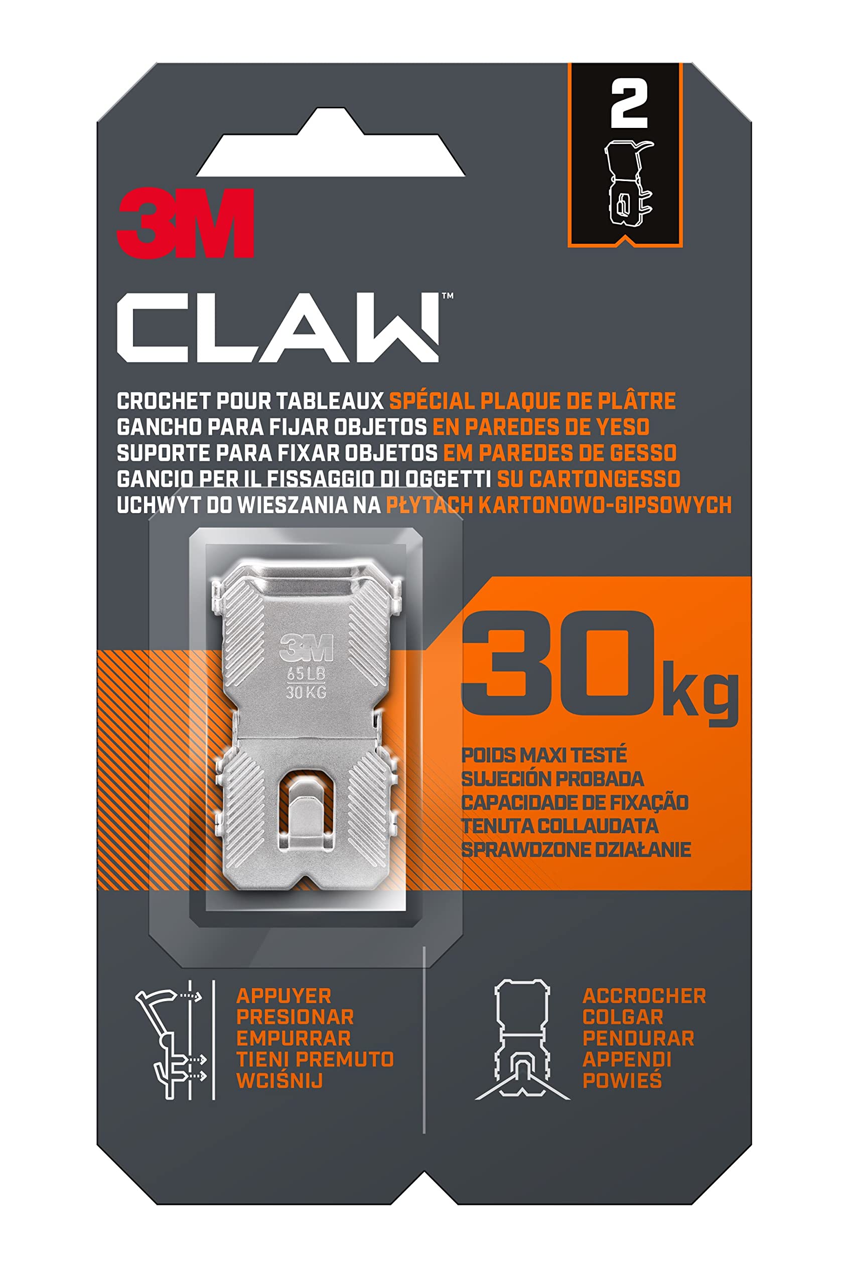3M CLAW 3PH30-2WMR 3PH30-2WMR 2 Hooks Steel