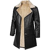 fjackets Real Lambskin Leather Jackets Mens - Premium Shearling Leather Coat Men Casual Winter Sherpa Lined Leather Fur Coats