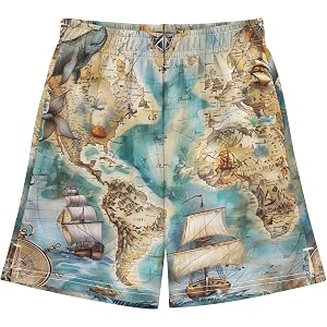 panksolu Boys Shorts Casual Athletic Shorts Elastic Waist with Pockets Teens Summer Track Shorts for Outdoor Activity 7-15Y