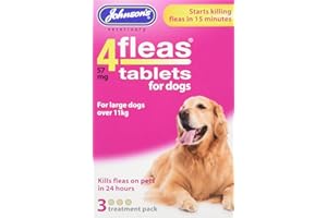 Johnsons Veterinary Products 4Fleas Tablets for Dogs Treatment Pack, Large, Pack of 3