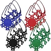 Sweetude 24 Pcs Casino Party Favors Bags Poker Chip Non-Woven Reusable Goodie Gift Treat Bags with Handles for Vegas Casino Night Game Birthday Party Supplies