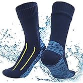 Jspupifip Unisex Waterproof Socks Water Resistant Socks Waterproof Breathable Hiking Wading Skiing Fishing Sock for Men Women