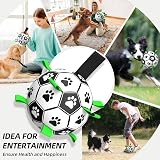 HETOO Dog Football Toy 6 Inch Interac tive Ball with Webbing Durable PU view 6