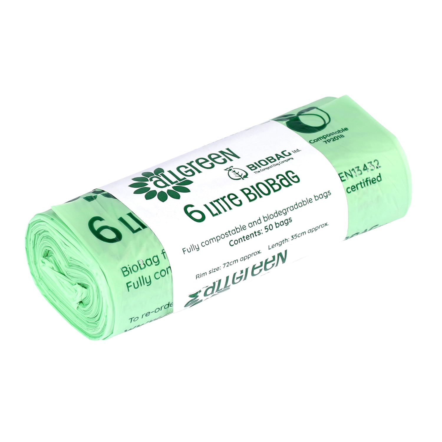 AllGreen All 6 Litre Compostable Caddy Kitchen Food Waste Bin Liners