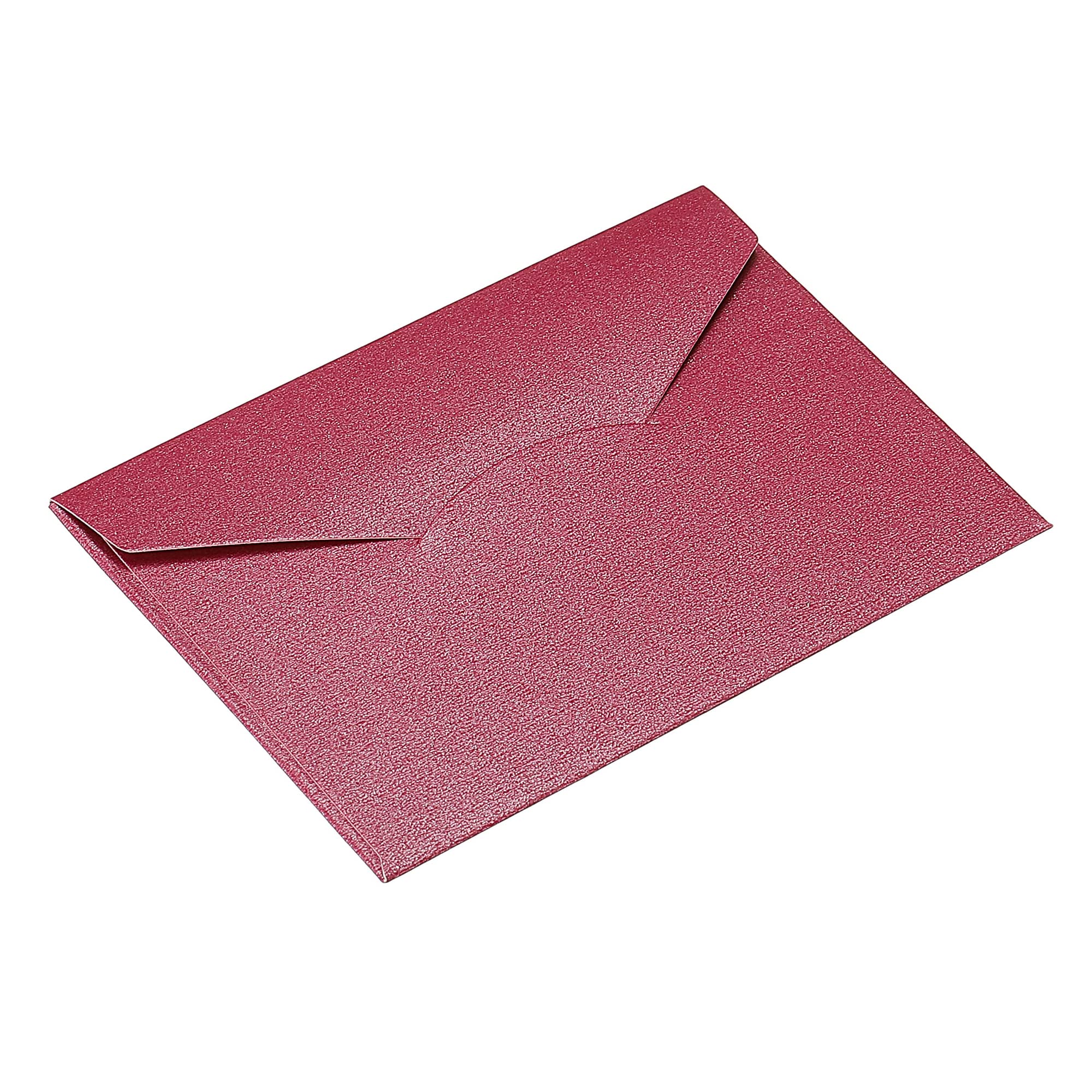 PATIKIL V Flap Envelopes, 50 Pack Colorful Invitation Envelope for Business Wedding Birthday, Wine Red