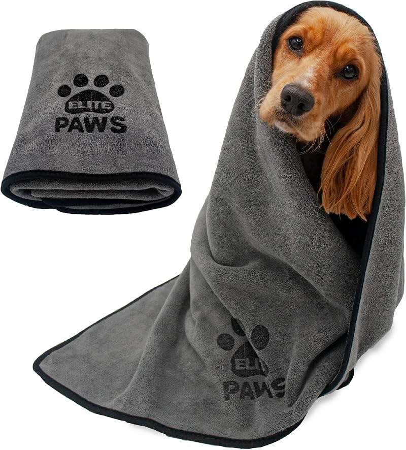 Elite Paws UK Ultra-Absorbent Luxury Dog Towel 140x70cm 600gsm