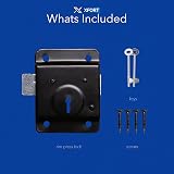 XFORT Traditional 4x3 Rim Press Lock Surface Mounted Black with Key view 4