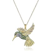 Amazon Essentials .925 Sterling Silver Whimsical Critters Crystal Pendant Necklace for Women, 18