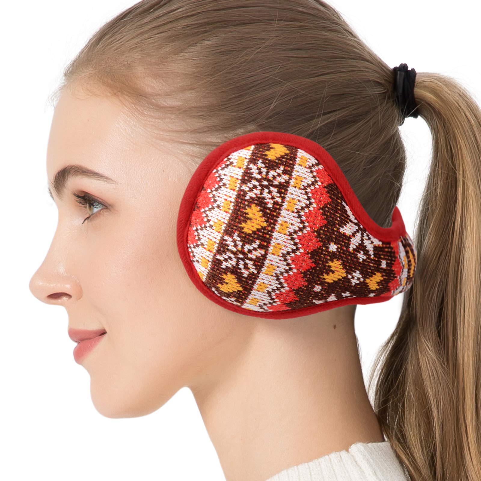 Winter Ear Muffs for Women Men (2 Pack/ 1 Pack) Foldable Ear Warmer for Outdoor Valentines Gift