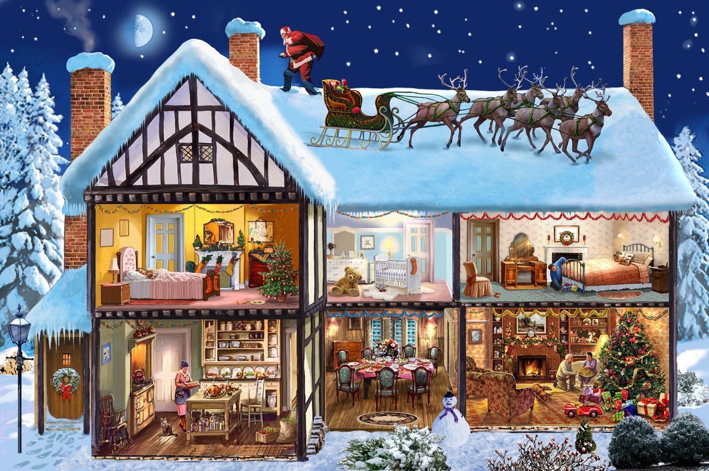 Falcon de luxe Christmas Morning Jigsaw Puzzles (1000 Pieces) Amazon