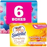 Suavitel Fast Dry Fabric Conditioner Sheets, Magical Morning Sun, 70 Count | Fabric Conditioner, Laundry Sheets, Reduces Static, Wrinkle Reduction, Fabric Softener Sheets, Everyday Laundry Supply