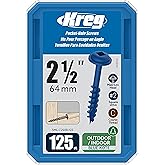 Kreg SML-C250B-125 Blue Kote, Pocket Screws, 2 1/2 Inch, #8 Coarse Thread, Maxi-Loc Head (125 Count)