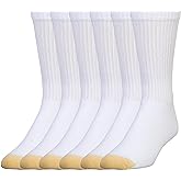 GOLDTOE Men's 656S Cotton Crew Athletic Socks (Multipack)