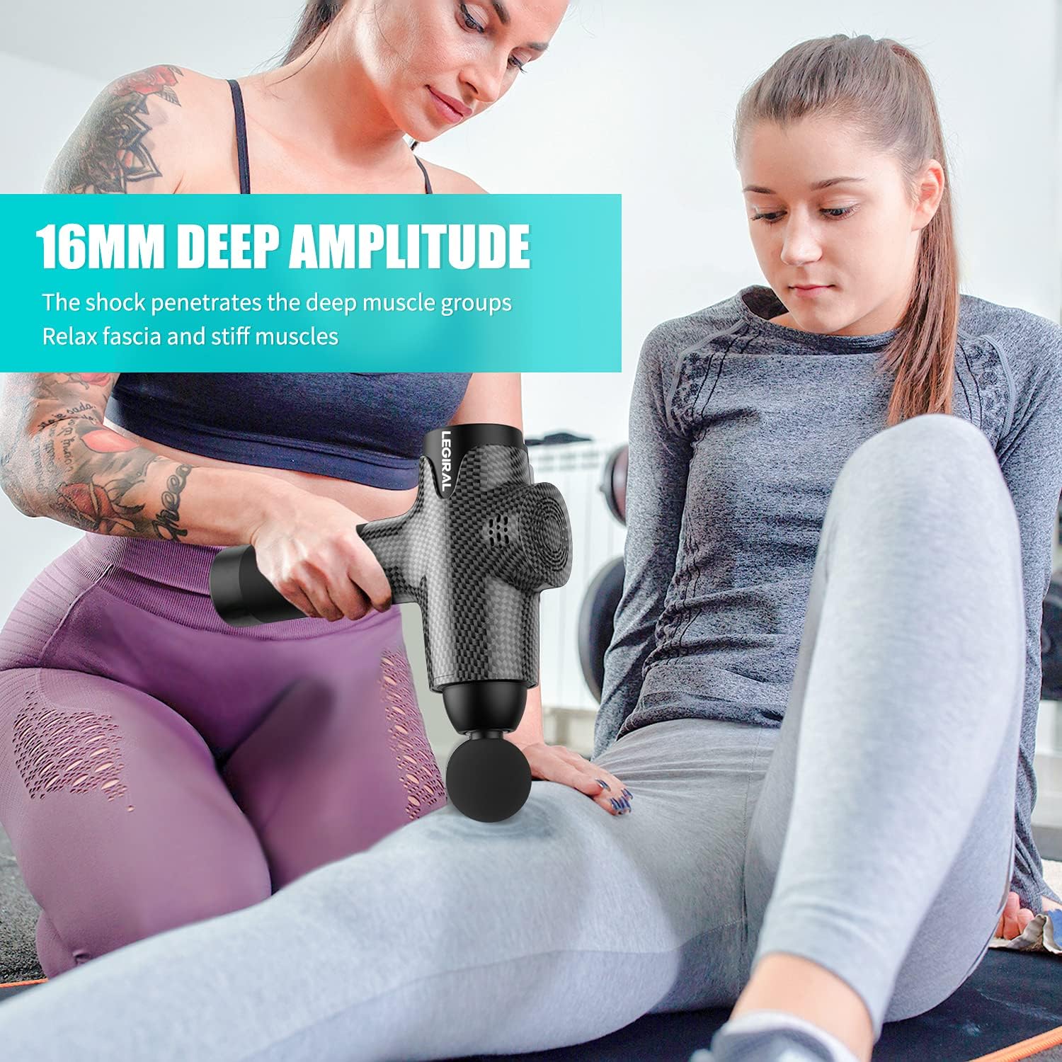 Massage Gun for Athletes, Portable Body Muscle Massager Professional Deep Tissue Massage Gun for Pain Relief with 6 Massage Heads 20 Speed High-Intensity Vibration Legiral Le3 Massage Gun: Health & Personal Care