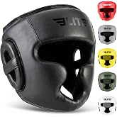 Elite Sports Boxing Headgear Men, Boxing Head Guard Sparring Gear, MMA Headgear Kickboxing Muay Thai Training Helmet, Protective Fighting Gear, Adjustable Face Protection