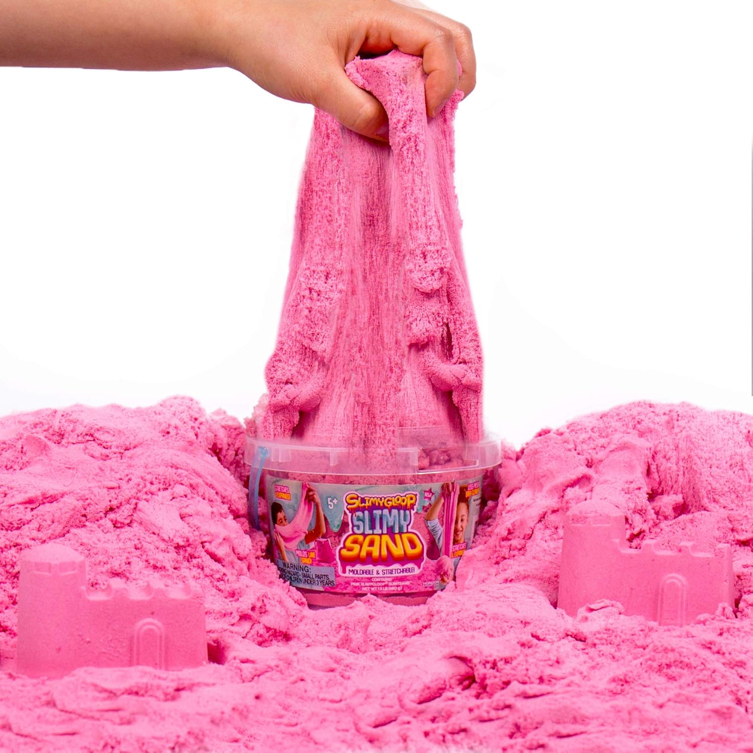 cloud slime with kinetic sand