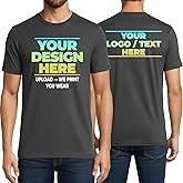 PrintNova Custom T-Shirt, Design Your Own Photo & Text, Personalized Unisex Tee, Premium Cotton Shirt for Events & Business