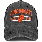 Football Hat for Men Women Vintage Embroidered City Hats Apparel Gifts Classic Baseball Cap